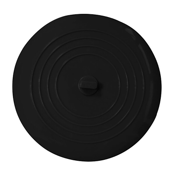 Propp i livsmedelskvalitet av silikon, rund diskpropp, 15 cm diameter, stort golvavloppsskydd, svart vattenpropp