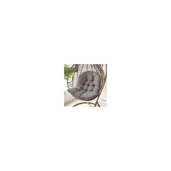 Stoldyna, Rattanfåtöljdyna, Avkopplande Stolpallar för Hängande Korggunga, Korgstolsdyna för Inomhus, Utomhus, 80 x 120 cm, Grå - RWCh