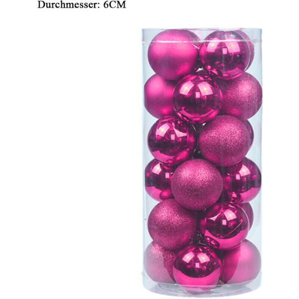 Julekule Juletrærpynt 60mm Julekuler Ornamentsett 24stk