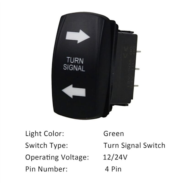 12V 3-tråds universell blinklyskontroll med LED-lys blinklysbryter relé for båt lastebiler bil ATV UTV