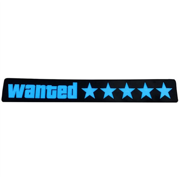 5 Tähden Sähköinen Tuulilasin Tarra JDM Glow Panel Koriste Tarvike - \"Wanted\" Tekstin Kera