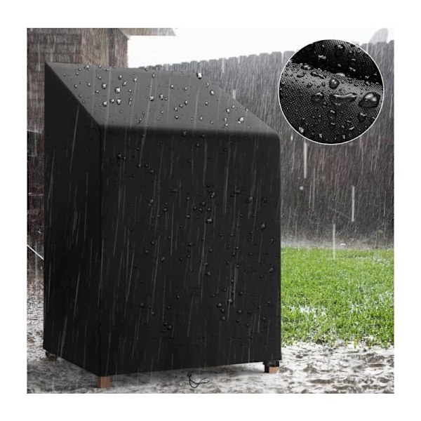 Stable Hage Stollebeskytter 120x65x65x80cm, 420D Oxford Vanntett Utendørs Stollebeskytter, Hus Hage Stollebeskyttelse, Hage Stollebeskytter, Nero - R