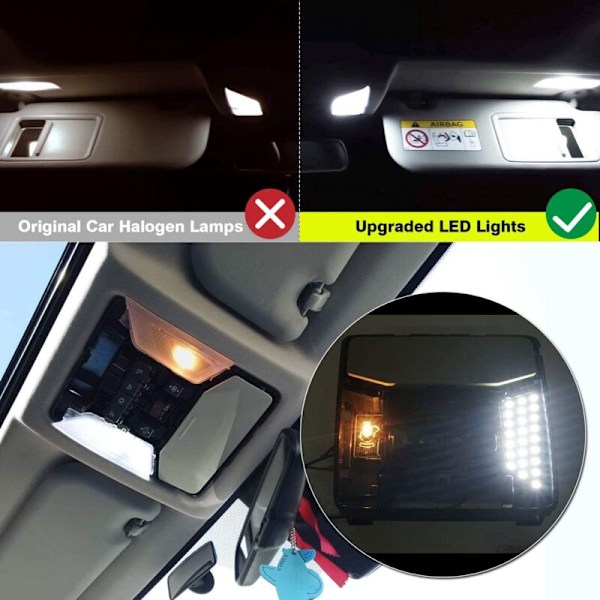 2X för Jimny JB23 JB33 JB43 JB53 1998-2018 Invändiga kupolkarta lampor tak LED-läslampa glödlampor Canbus