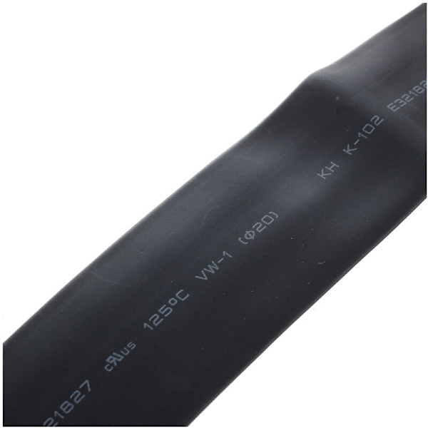 SODIAL(R) 20mm Musta Kutisteletku Kutisteletku Hiha Kaapelin Kääre 1m