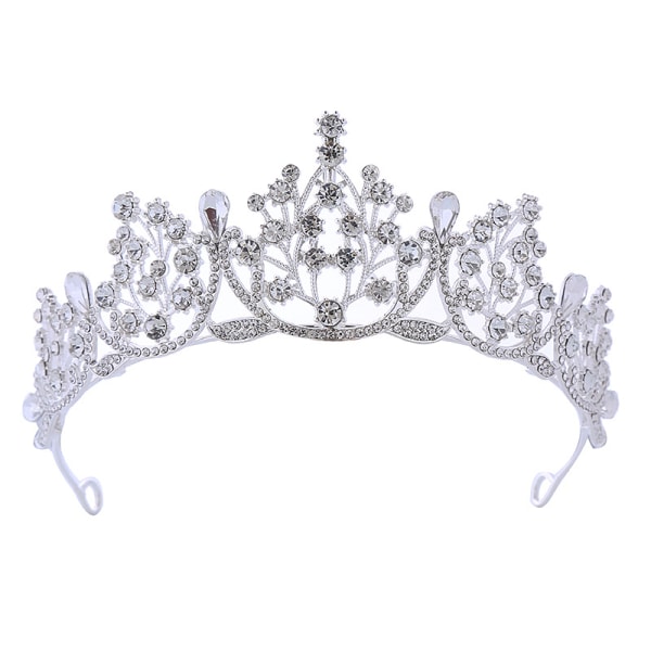 Bryllupsfest barn blomsterpike rhinestone krone tiara for jenter style 1