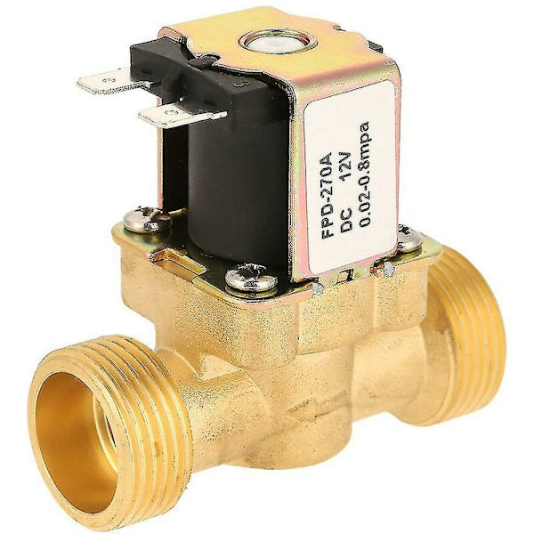 Dc12vg3/4 normalt lukket elektrisk magnetventil, messing magnetventil