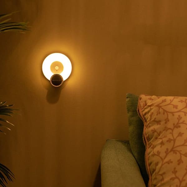 Aromaterapi Human Body Induction Lamp, Switch Control Magnetic Absorption Light, LED Cabinet Light, Varmvitt Ljus