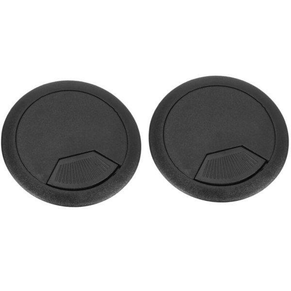 30 stk Runde Plast Datamaskin Bord Kabelhull Deksel 50mm Svart
