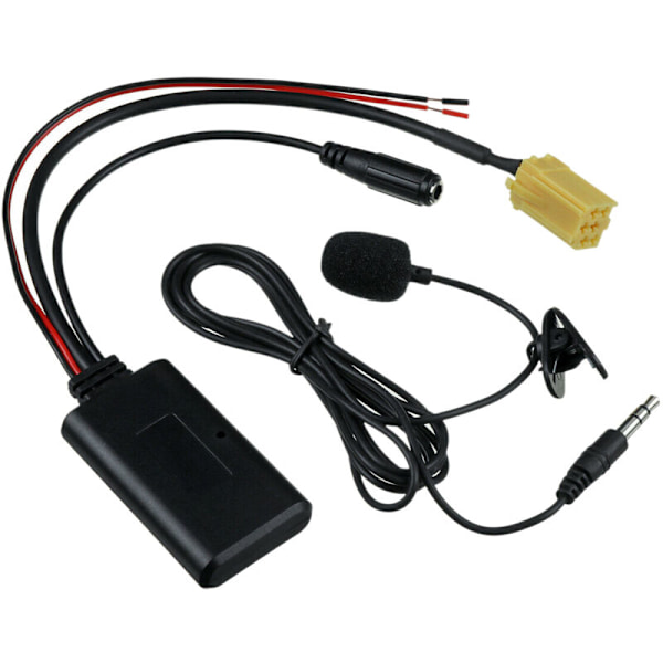 Bluetooth 5.0-bilstereoadapterkabel för bil med HIFI-mikrofon