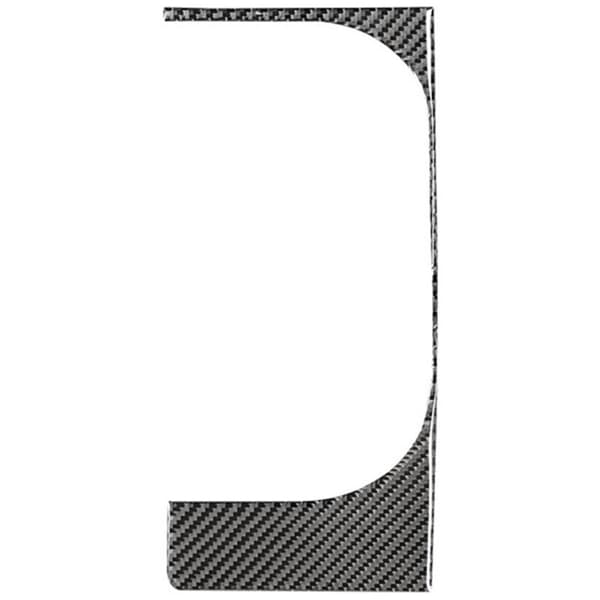 Kulfiber Central Control Kopholder Dekoration Panel Trim Cover Sticker til -2014-2021 (Sort)
