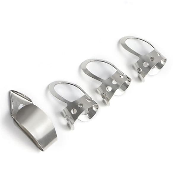 76mm Elektrisk Gitarr Tonstav Solid Slide Rund Näs 4 Metall Plektrum för Pekfinger
