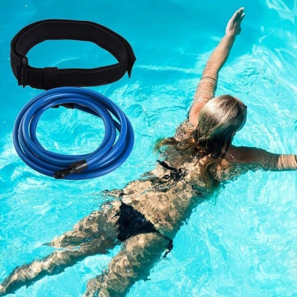 Bälte för simning i pool, justerbart bälte för simning i pool, bälte för simmotstånd, bälte för simning i pool, träningsbälte för simning, bungee-bälte för simning D