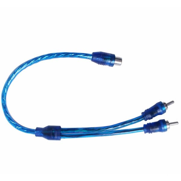 3 stk lydtilkobling for 1 RCA til 2 RCA hann-adapter splitterkabel