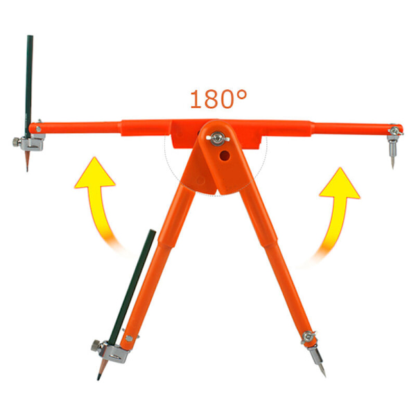 2 Kompasser/Set Precision Penselkompasser, Stor Diameter - Orange（90cm+150cm）