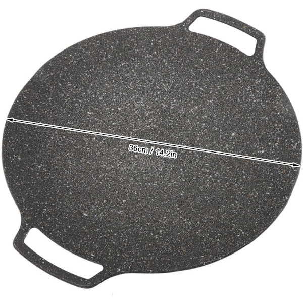 Koreansk Grillplatta BBQ Grill Non-stick Rund Stekpanna för Hemma Utomhus Pan Universal Typ 36cm