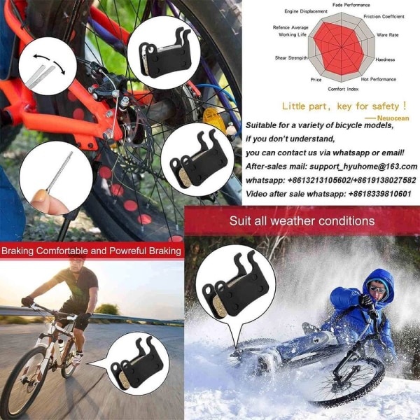 Bromsbelägg, Resin Cykelskivbromsbelägg för TRP Tektro Shimano Darore M596 M595 M545 M535 M505 M775 M776 M765 M665