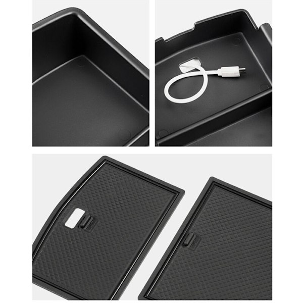 För ID.4 ID4 Center Console Armrest Förvaringslåda Hållare Organizer Interiör Insatsbricka Tillbehör