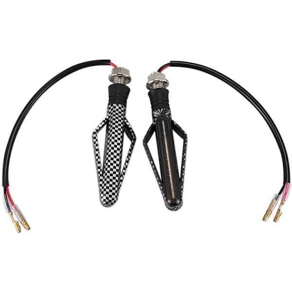 2 deler 24 LED motorsykkel blinklys indikator for tåkelys bakbremselys streamer gult blinkende
