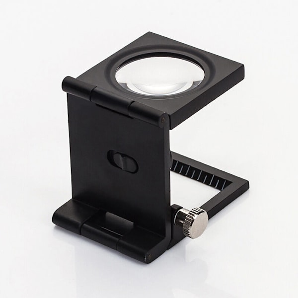 Mini kolminkertainen näytön suurennuslasi 10X sinkkiseos suurennuslasi asteikolla tekstiilille optiselle korulle työkalu 28mm