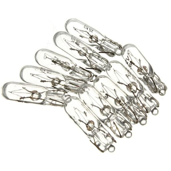 10X T5 286 12V 2W Auton Instrumentti Halogeeni Polttimot, Keltainen