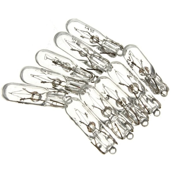 10X T5 286 12V 2W Bilinstrument Halogenpære, Gul