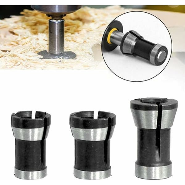 6,35/8mm fræserbøsning - Adapter til konvertering af træbearbejdningsfræs (8 stk.)