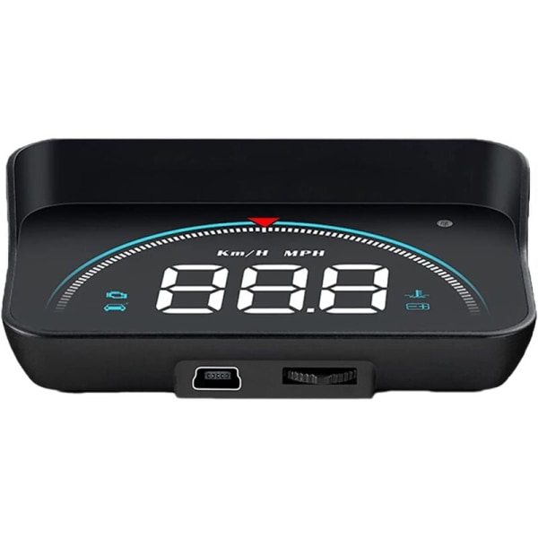 M8 HUD Bil Head Up Display, ODB Gauge Bil Display 3,5 Tums Head Up Display OBD2 HUD Projektor Digital Bil Display för Bärbar Multifunktion Bil (svart
