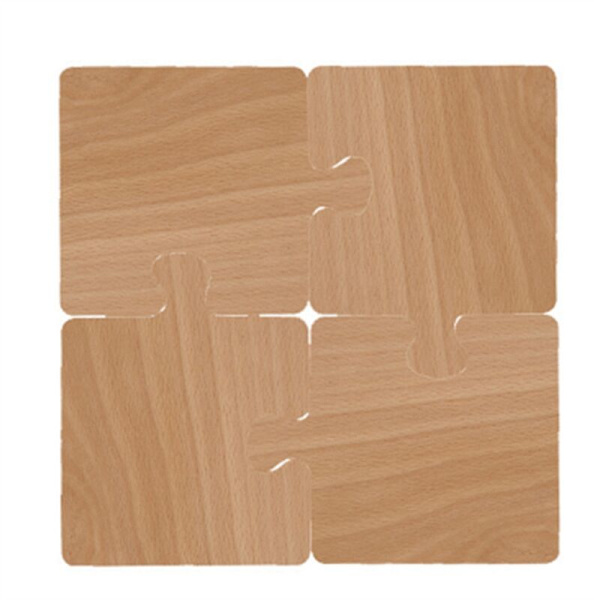 Puuvärinen Coasters-palapeli Kahvipöydän Alusta Kestävä Lämpöä Kestävä Pähkinäpuu Koti Sisustus Seisova Alusta