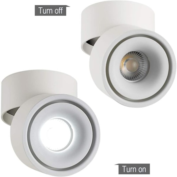 Spottak i taket 10W LED Takspotter Taklampe, Justerbar lampehode, Spotter, Takspotter, Taklampe, Justerbar