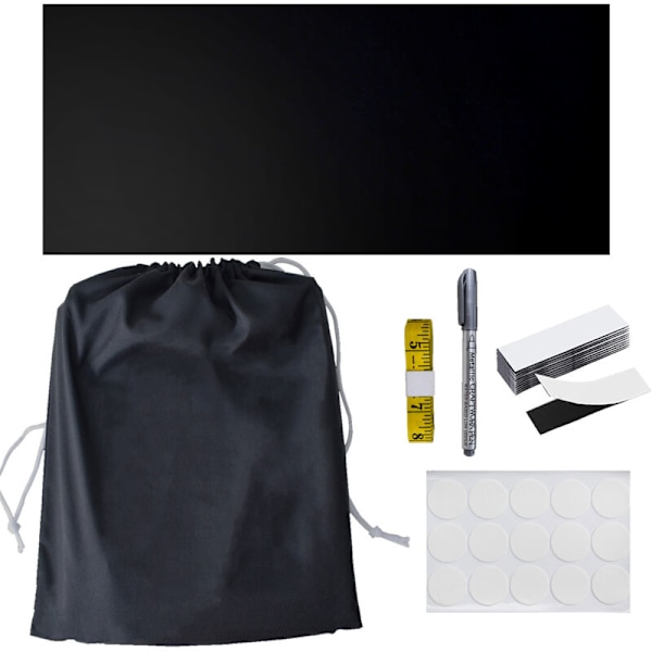 Mörkläggningsgardin 350X145 CM, Mörkläggningsgardin utan borrning 100% för fönster, Mörkläggningsfilm, Anti-kik-fönsterfilm Velux Blind Fönster F