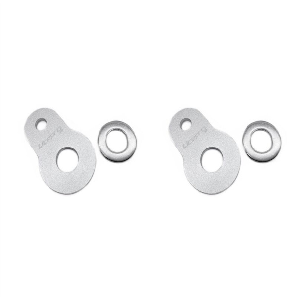 2X Vikbar Cykel Magnet Adapter Säte Konvertering Magnetisk Spänne Aluminiumlegering för Delar FNHON 1611 Silver