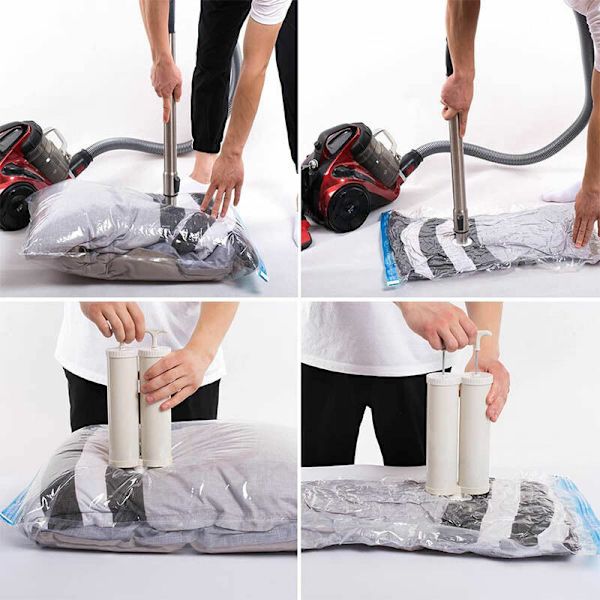 Skifteunderlagsstøvsugerposer - Madrassopbevaringsposer - Pladsbesparende vakuumopbevaringsposer til ekstra store latex-/svampmadrasser (størrelse: 130 x 210 cm),