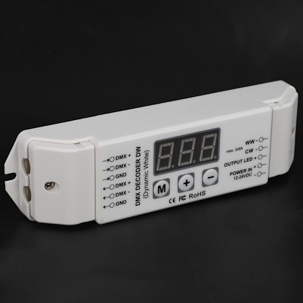 Bc-832 Pwm Dmx512 Led Dekoder Led-kontroller Dmx 2-kanals konstant spenning Dc12V-24V for Ww/Cw Led-stripe lysbånd