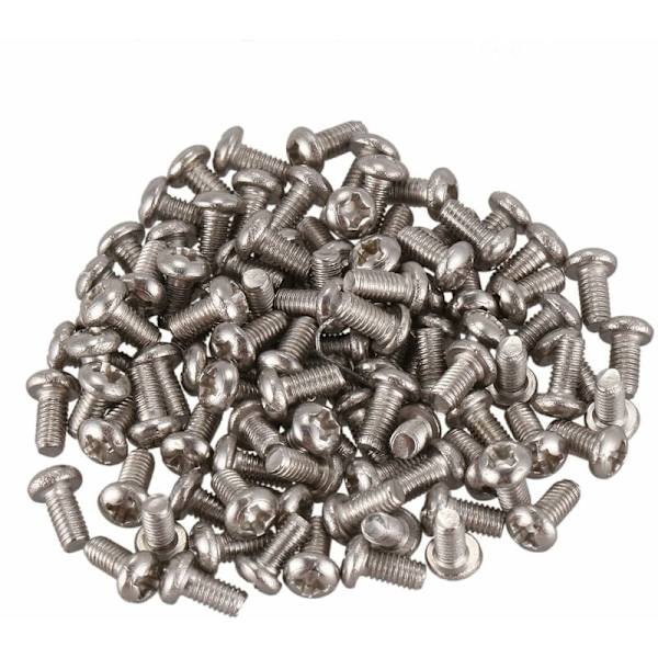 100 stk. M3X6 mm Phillips-skruer med krydsgevind