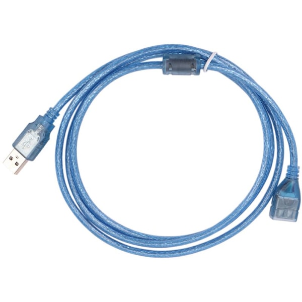 USB-forlængerkabel 2.0 A-han til lang ledning til computer, 1,5 meter blå