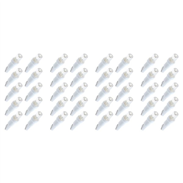 40x T5 W1.2W W3W 1 SMD LED-instrumentpanelbelysning kilformad interiör bil 12V vit