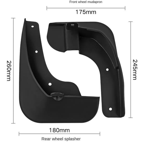 - Bilskærme til Vios 2019-2022 Mud Guard Flap Stænklapper Mudguards Tilbehør