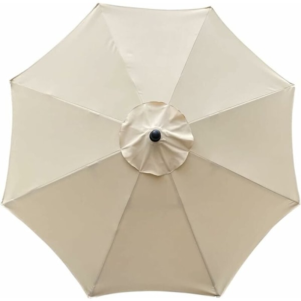 Cover för parasoll, 8 revben, 3M, Vattentät, Anti-UV, Ersättningstyg, Beige