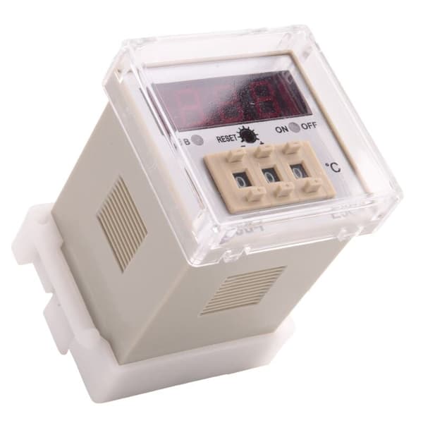 1 stk. E5C4 styreskinne temperaturregulator 220V 0 399℃ Digital display pointer kontrol switch (A)