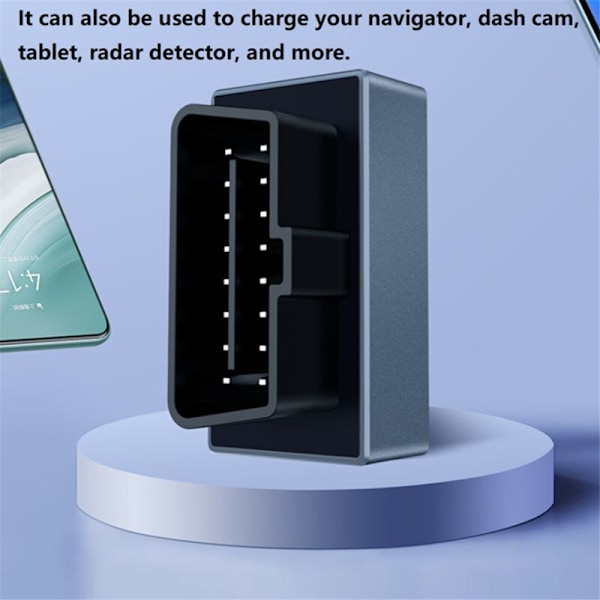 För Model 3 2024 Dold OBD-adapter Laddning 27W Plug and Play USB-C Dubbla Portar