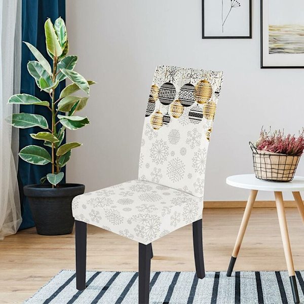 Ruokailutuolin päällinen joustavalla painatuksella, moderni irrotettava likaa hylkivä keittiöistuimen päällinen, joustava tuolinpäällinen, C