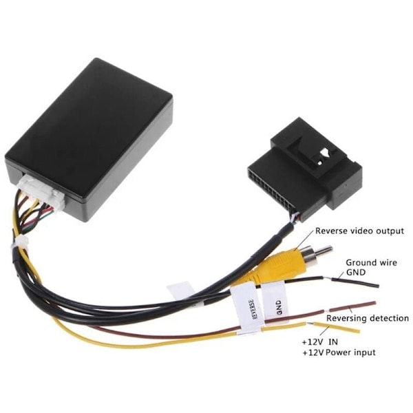 RGB till (RCA) AV CVBS Signalkonverter Dekoder Adapter för Golf 6 CC Fabriksbackkamera