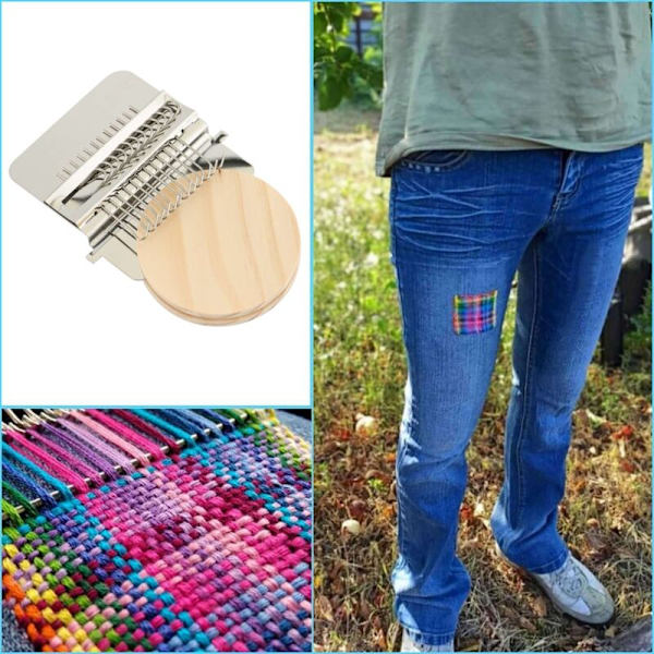 Stickmaskin, Rolig Träpatchmaskin för Nybörjare, DIY Konstverktyg, Lämplig för Strumpor och Kläder B