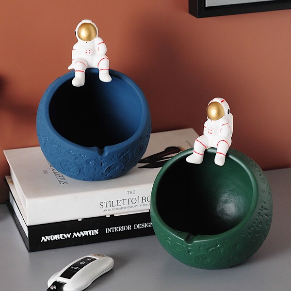 Astronaut Figurines Förvaring Harts Statyer för Kosmonaut Dekoration Astronaut Förvaring Skulptur, B