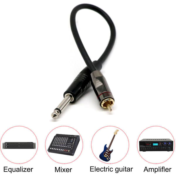 6,5 mm RCA-äänikaapeli, 6,5 mm mono RCA-kaapeli