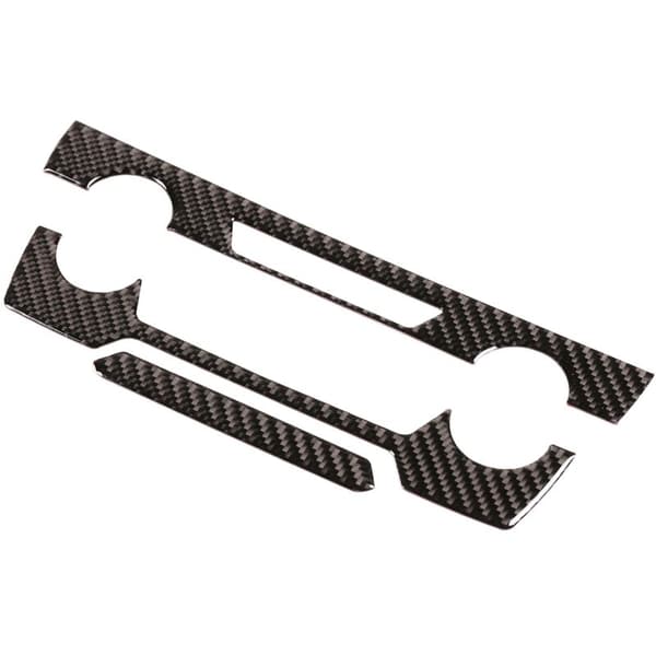 ABS Fiber Inredning Central Kontrollknapp Panel Cover Trim för -V 2016-2019