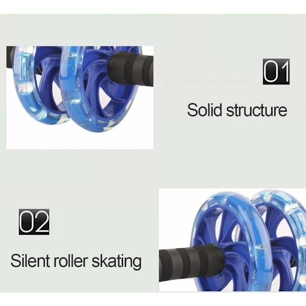 Abdominal Fitness Hjul, AB Hjul, Mænd Abdominal Hjul, Abdominal Træningshjul, Abdominal Træningshjul, AB Roller Hjul Abdominal (blå)