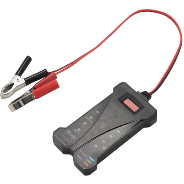 MP0514A 12 Volt Digital Batteritester Voltmeter og Ladesystemanalysator med LCD-skjerm LED-indikasjon - SVART VERSJON