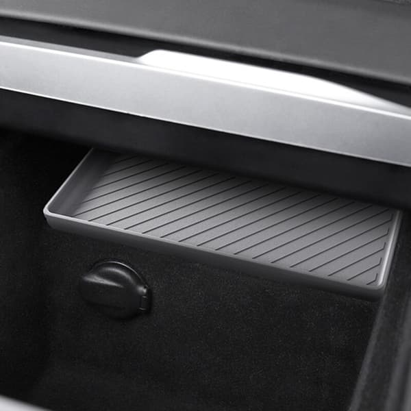 Til Model 3+, Ny Model 3, Opbevaringsboks Silikonepuder Central Control, Center Lower Pad til 3 Hvid