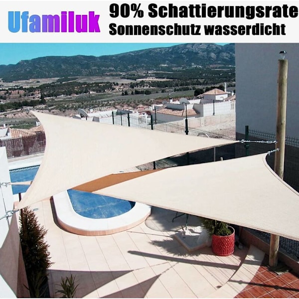 Skuggduk 2x3m Vattentät för Patio med Gratis Rep Vattentät Skuggduk för Terrass Patio Utomhus Trädgård Camping Mörkgrön Rektangulär